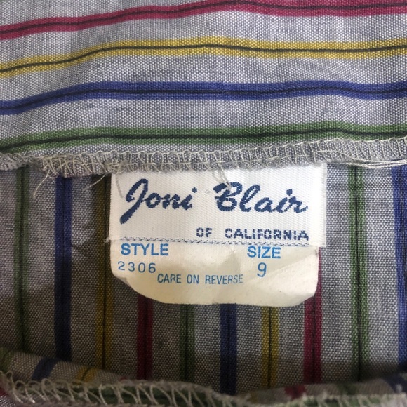 Vintage striped Joni Blair tiered dress - Picture 3 of 3